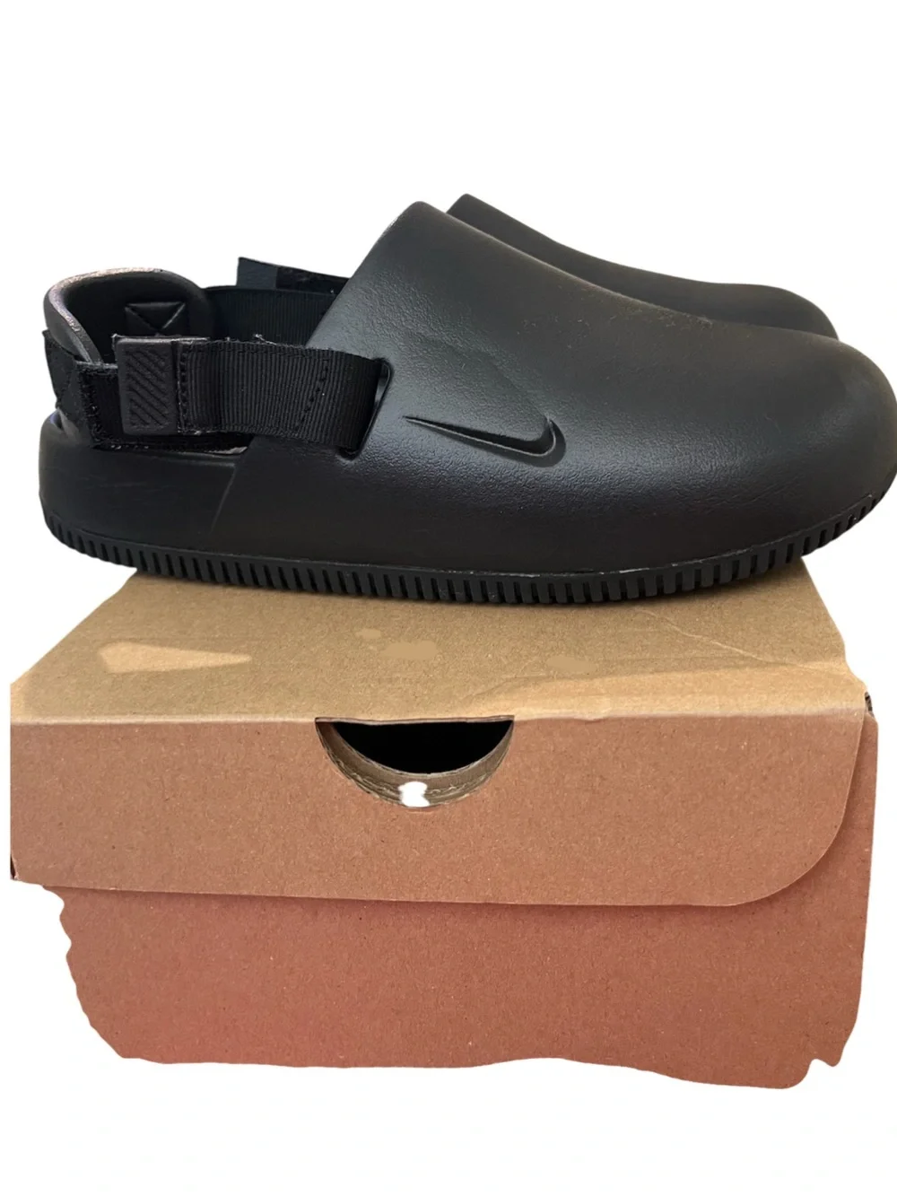Nike Kids Black Slip-On Clog with Back Strap